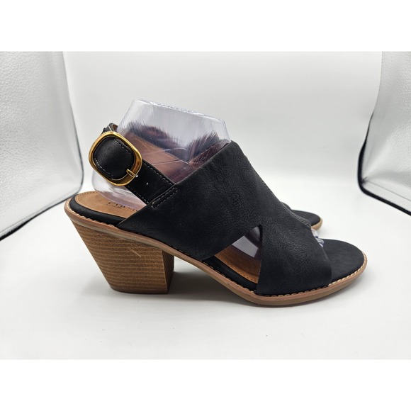 EURO‎ SOFT by SOFFT Mendi Black Block Heel Open Toe Leather Shoe 10M - Picture 14 of 14